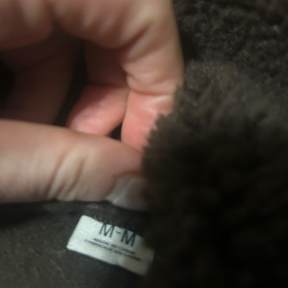 Urban Outfitters BDG Chocolate Dark Brown Sherpa Suede Coat Size Medium NWOT - Picture 4 of 8